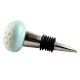 Sage Green Etched Ceramic Wine Stopper 